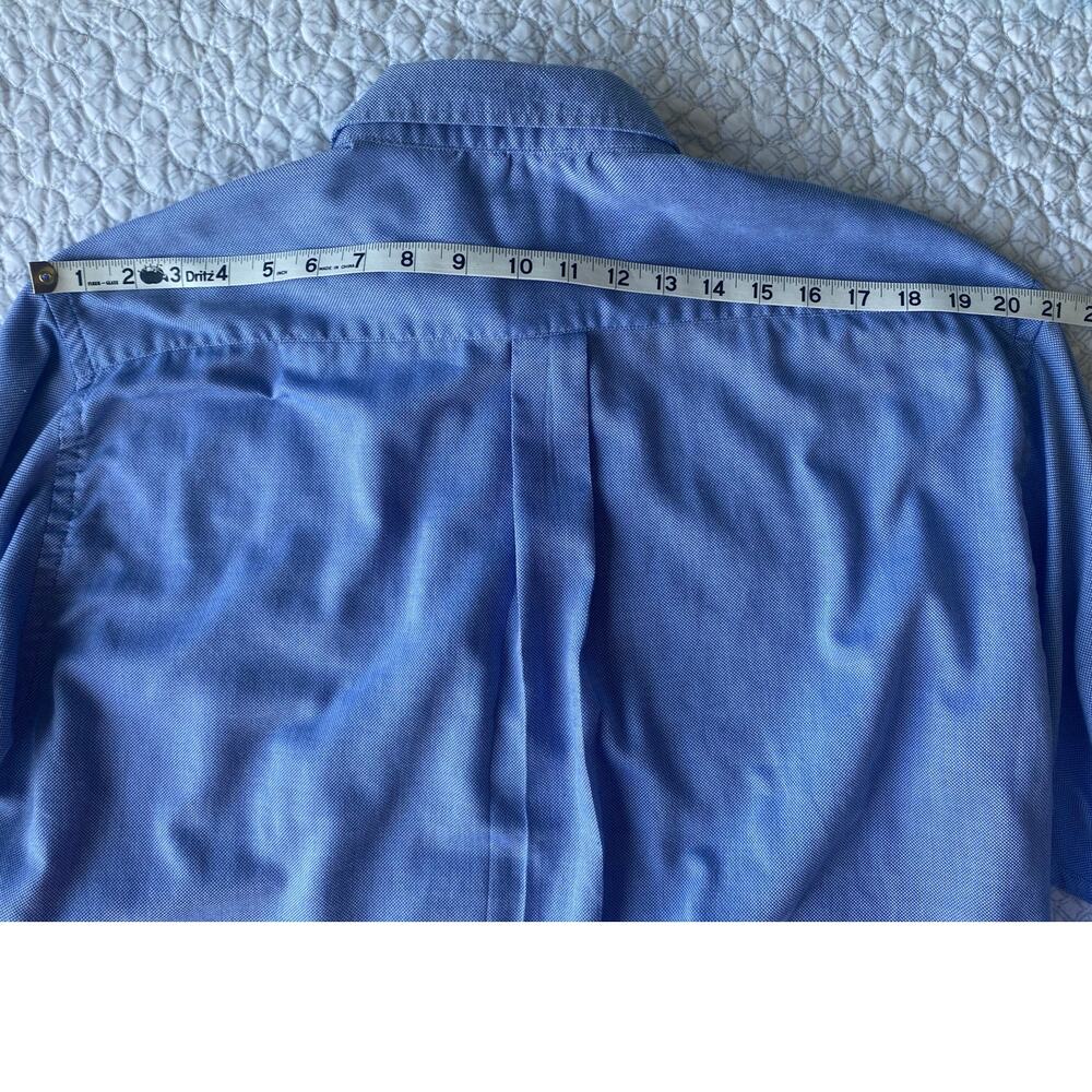 Lacoste Vintage 80s90s Men's Oxford Shirt Button Down LS Blue France Size 42 - Picture 10 of 11